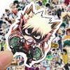 100Pcs Luggage Decals Cartoon Pattern Self-adhesive Removable My Hero Academia Stickers for Phone Case