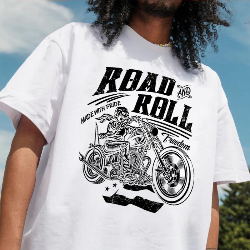 

Classic Road Roll Bikes Tshirt 100 Cotton ONeck T Shirt Short Sleeve Casual Mens Tshirt Top Tees 4XL