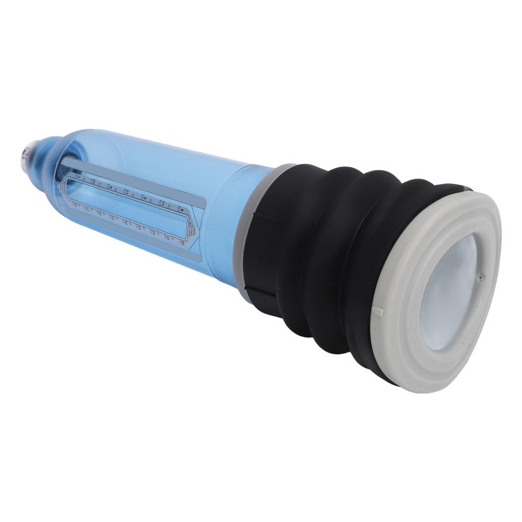 Manual Penis Vacuum Pump Transparent Cylinder Rehabilitation Training Safe Penis Extend Pump for Men Blue