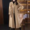 Design Sense Niche Double-sided Wool Coat Women's Extended Autumn and Winter New Loose and Thin Fur Coat