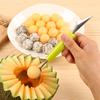 2in1 Dual Head Stainless Steel Fruit Ball Carving Knife Digging Spoon IceCream Platter Kitchen Tool