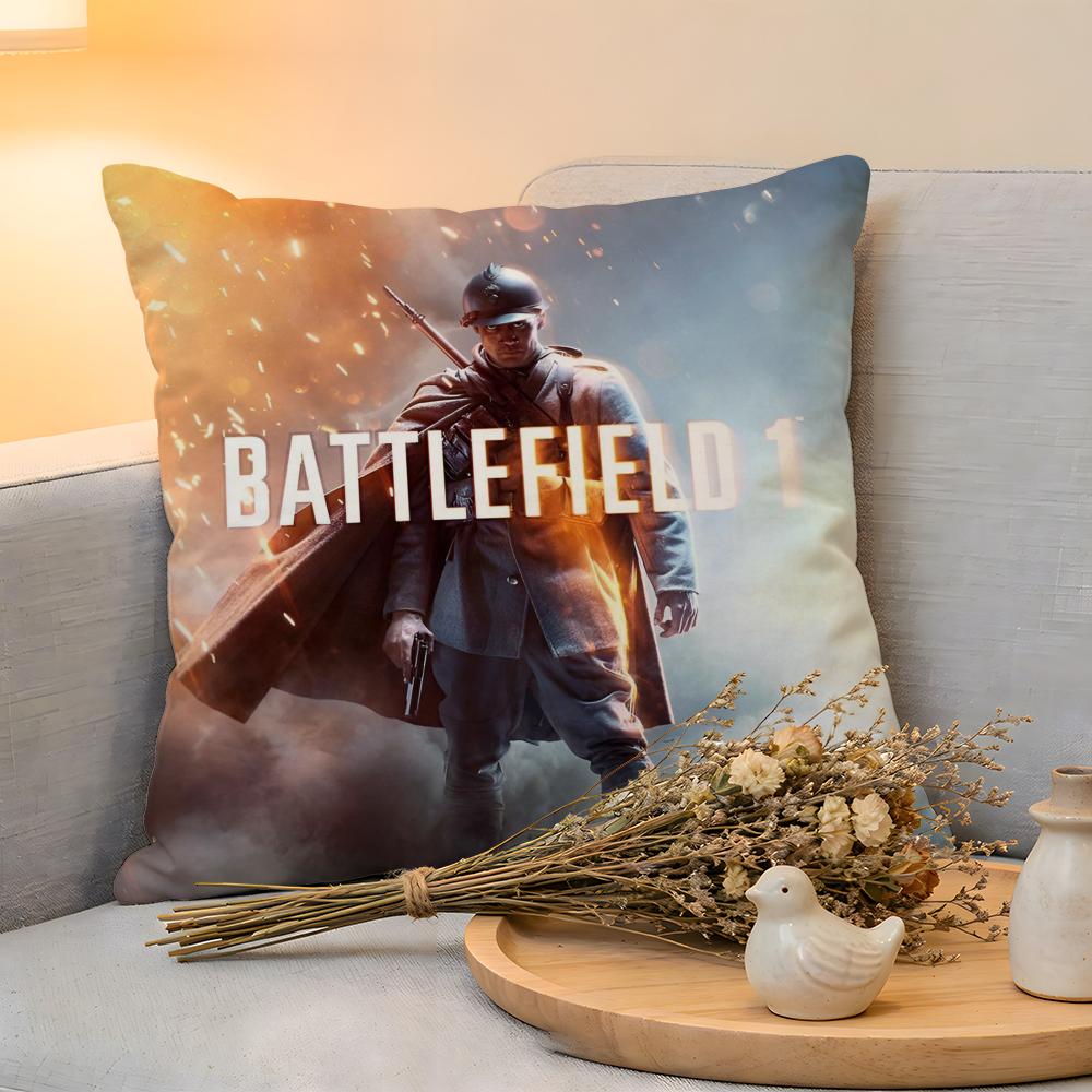Cushion Cover Linen SkinFriendly Soft Decorative Case For Sofa Home Decor Hot Cool Games BBattlefield Pillow cover