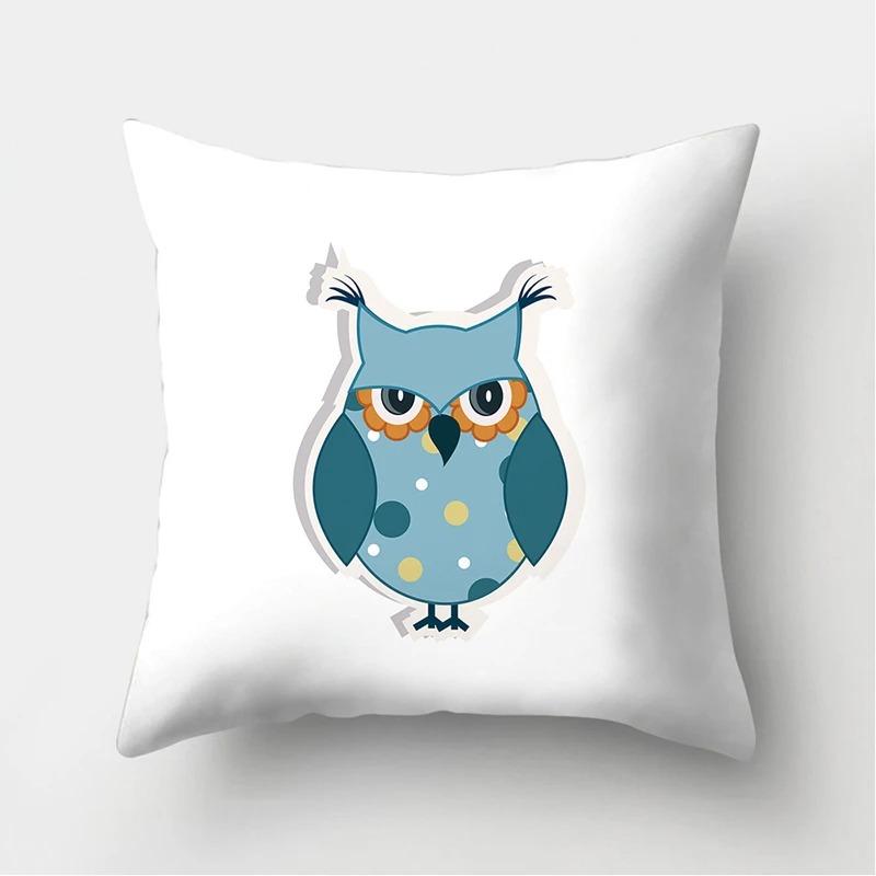 Eule Blume Dekokissenbezug Wohnzimmer Büro Zuhause Kissenbezug Auto Ornamente
