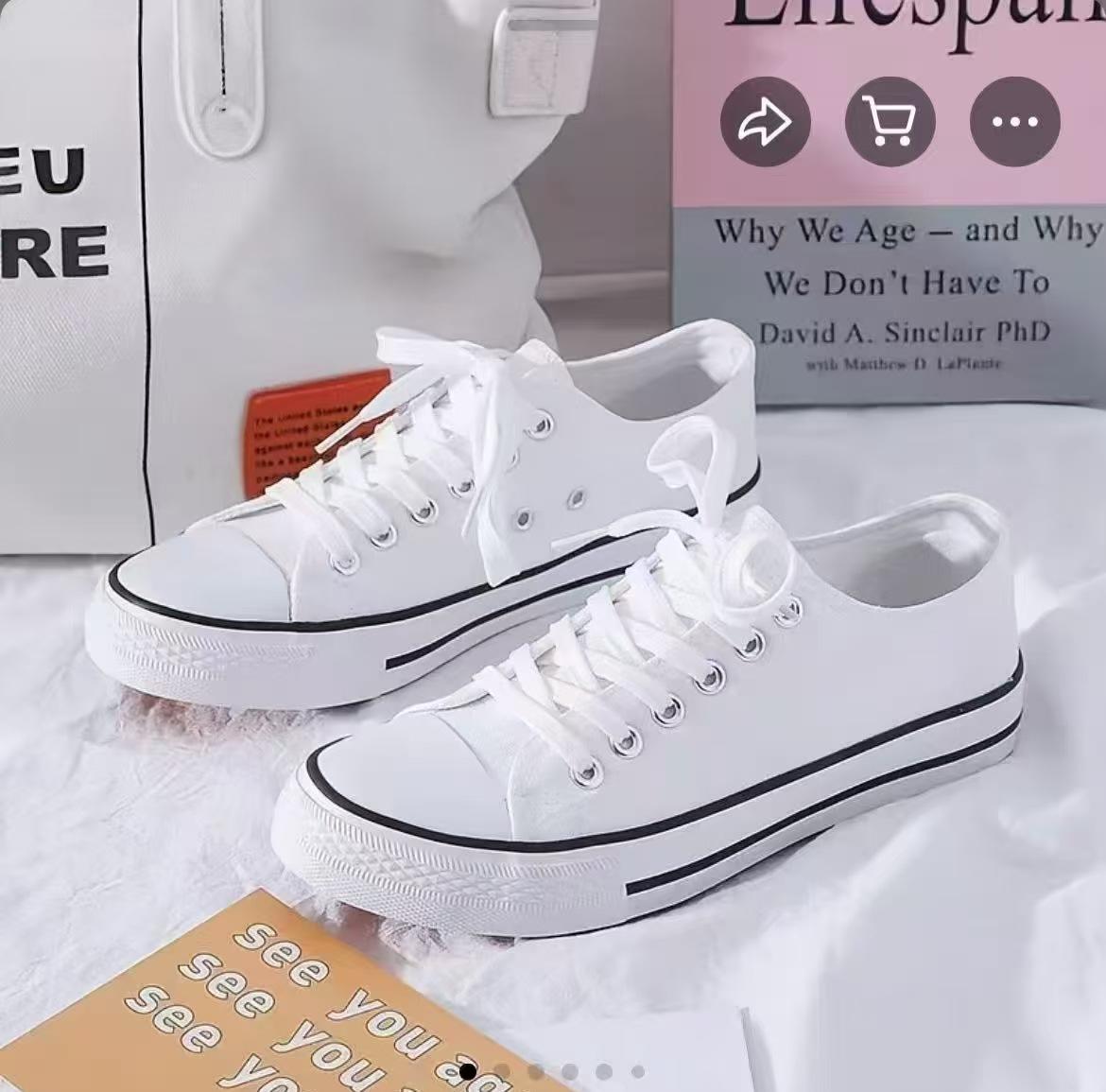 Puyuan spring and autumn s canvas shoes breathable and versatile basic classic trend student solid color casual shoes 36