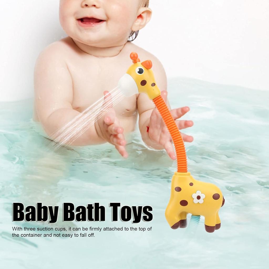 Baby Bath Shower Head Electric Giraffe Shower Bath Toy Kids Bath Water Spray Toy Baby Water Feature