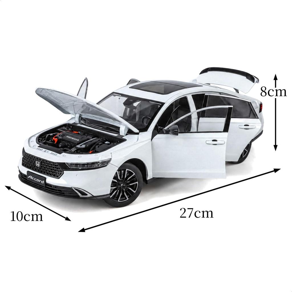 Heimanba 1/18 Honda Accord / Diecast Miniature Car (White H1112 WT)