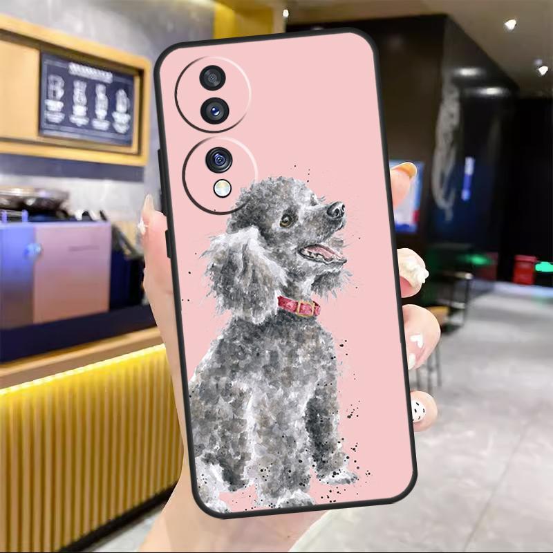 Poodle Dog For Honor Magic 6 7 8 Pro Case For Honor 90 70 50 Lite 400 200 X8c X8b X9a X9b X9c X9d Win RT