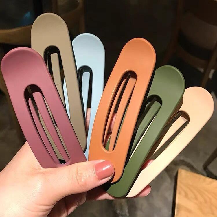 Frosted Hair Clip for Women and Girls Hair Accessories Fashion Color Solid Acrylic Hair Clip Teeth Non-slip BB Barrette