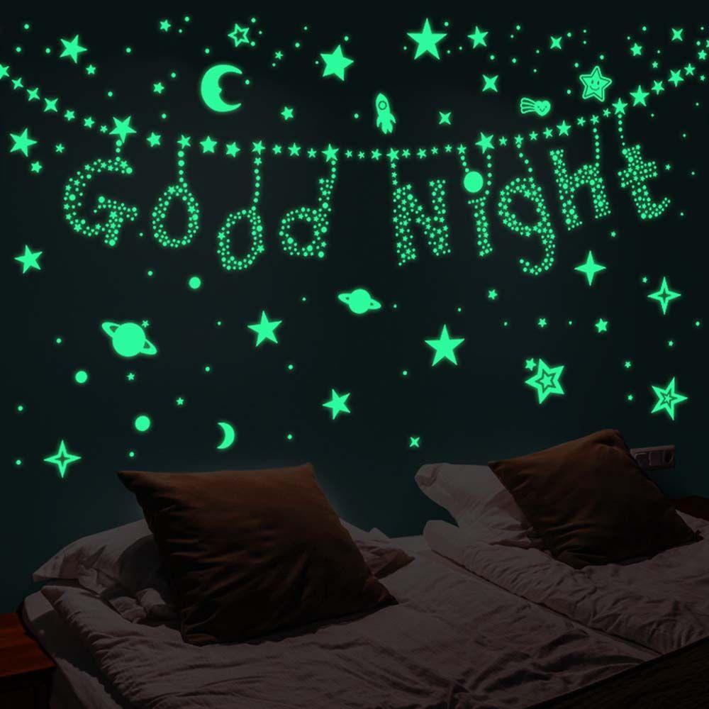 Glow In Dark Home Decoration Stars Dots 3D Luminous Decal Fluorescent Bubble Sticker Wall Art