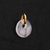Rose Quartz Donut Pendant 925 Sterling Silver Gold Plated Rhodium Minimal Fine Jewelry Gift for Her