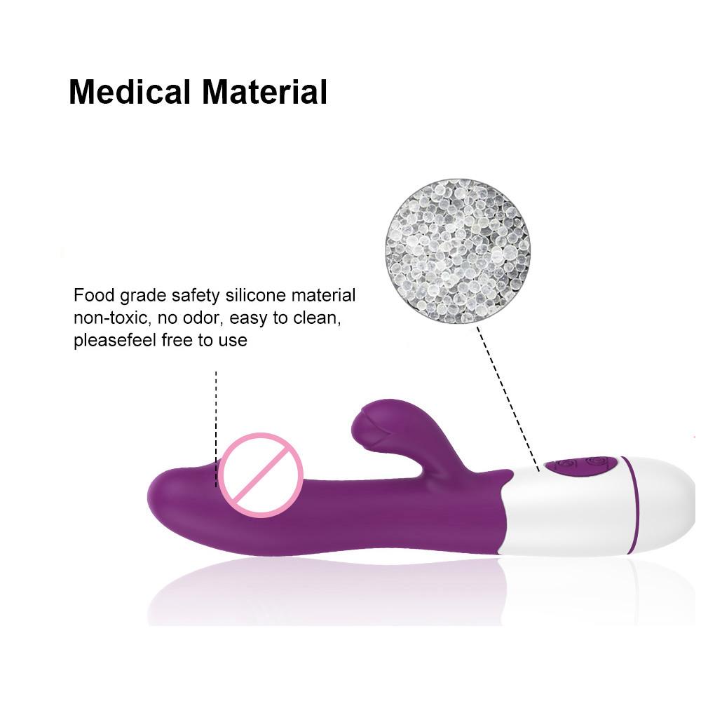 Anal Vagina Massage Dildo Rabbit Vibrator Sex Toys Vibrators For Women Sex Shop Erotic 30 Frequency Dual Vibrating G-spot Masturbator