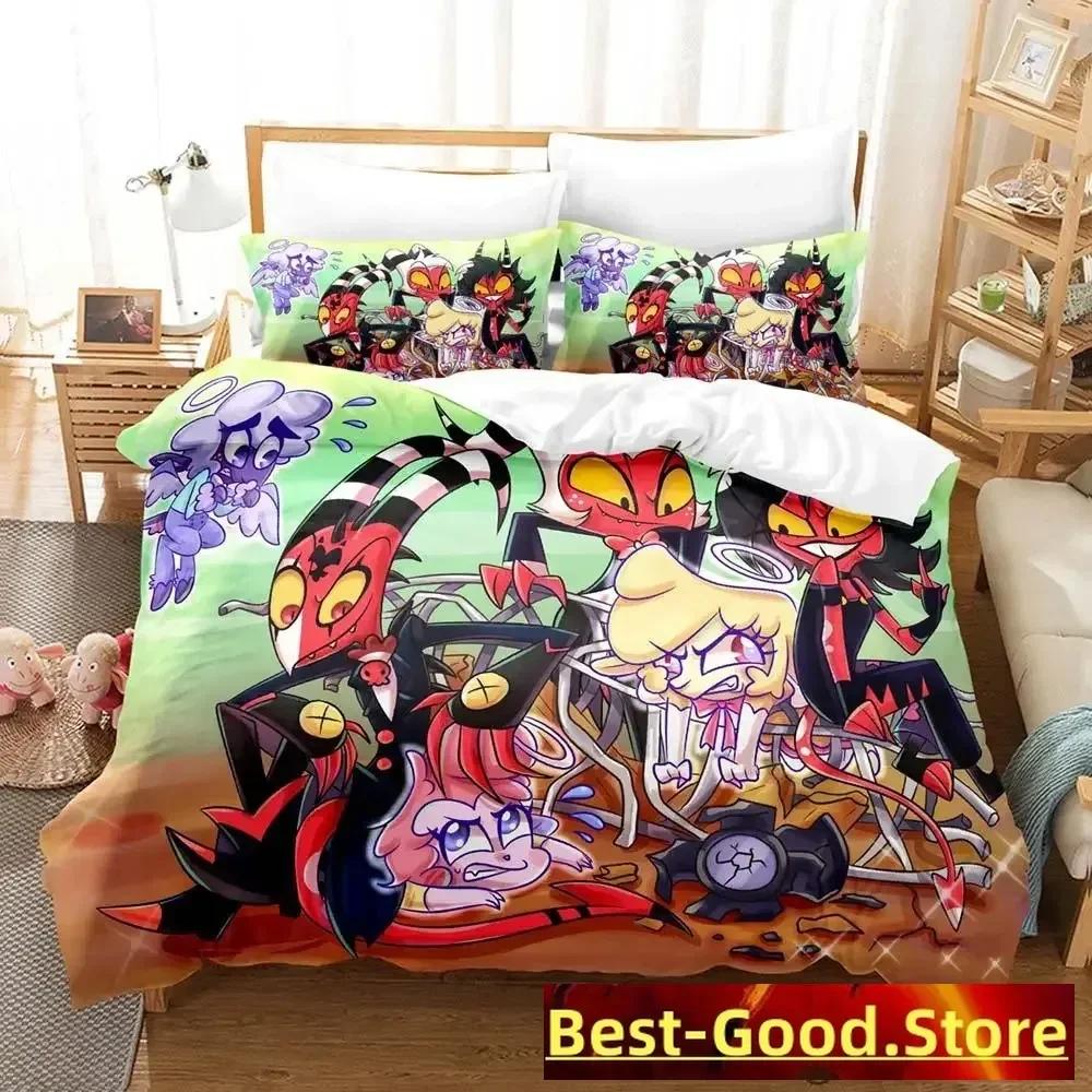 Moxxie Boss Anime Parure 3D Printed Bed Set Duvet Cover Pillowcase Bedding Set Linen Sheet Quilt Cover Full Queen King Size