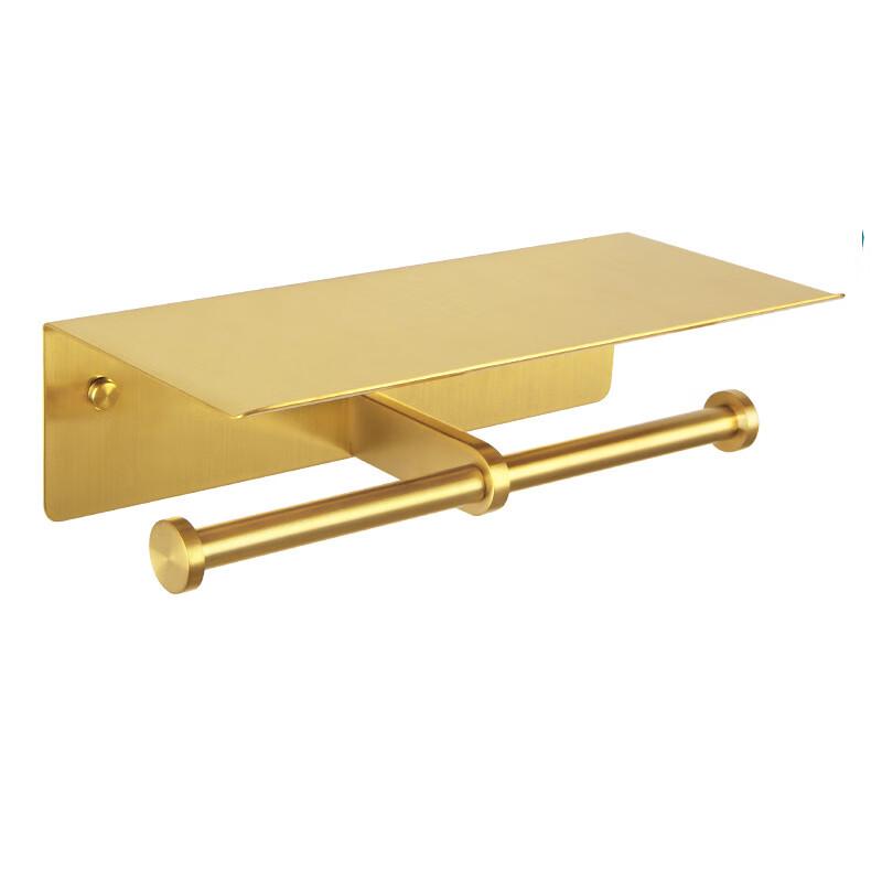 Wall-Mounted Bathroom Toilet Paper Holder with Phone Shelf