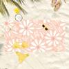 1pc Boho Blush Pink Daisy Floral Beach Towel Extra Large Quick Dry Microfiber Sand Free Absorbent for Pool Travel Washable