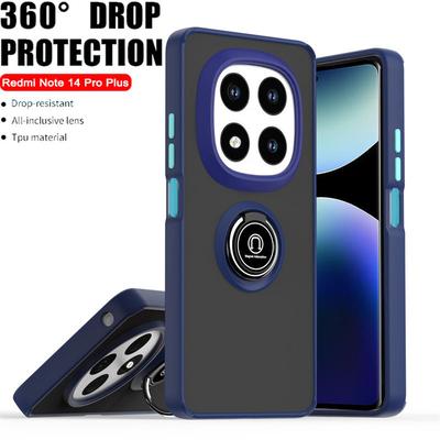Armor Matte Magnetic Case For Xiaomi Redmi Note 14 13 8 Pro Plus 12 Turbo 10 8T 5G Ring Holder Phone Cases Redmi 14C 13C Cover