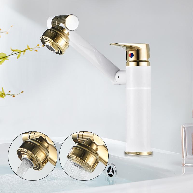 

ELLEN Multifunction Bathroom Sink Faucet Hot Cold Water Mixer Crane Antique Bronze Deck Mounted Universal Water Taps EL13266 G1/2