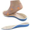 Sports Arch Insoles 2 Pairs Xl (44-46) Shock Absorption Warm Pu Foot Pads Thick Winter Insoles