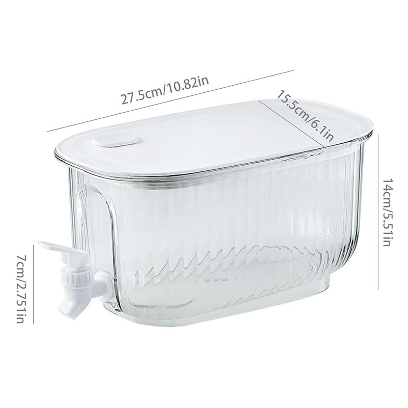 Cold Water Bottle Tea Pots Dispenser Jug Fountain with Faucet Kettle Juice Pitcher Pot for Drink Drinkware Plastic Fridge Can