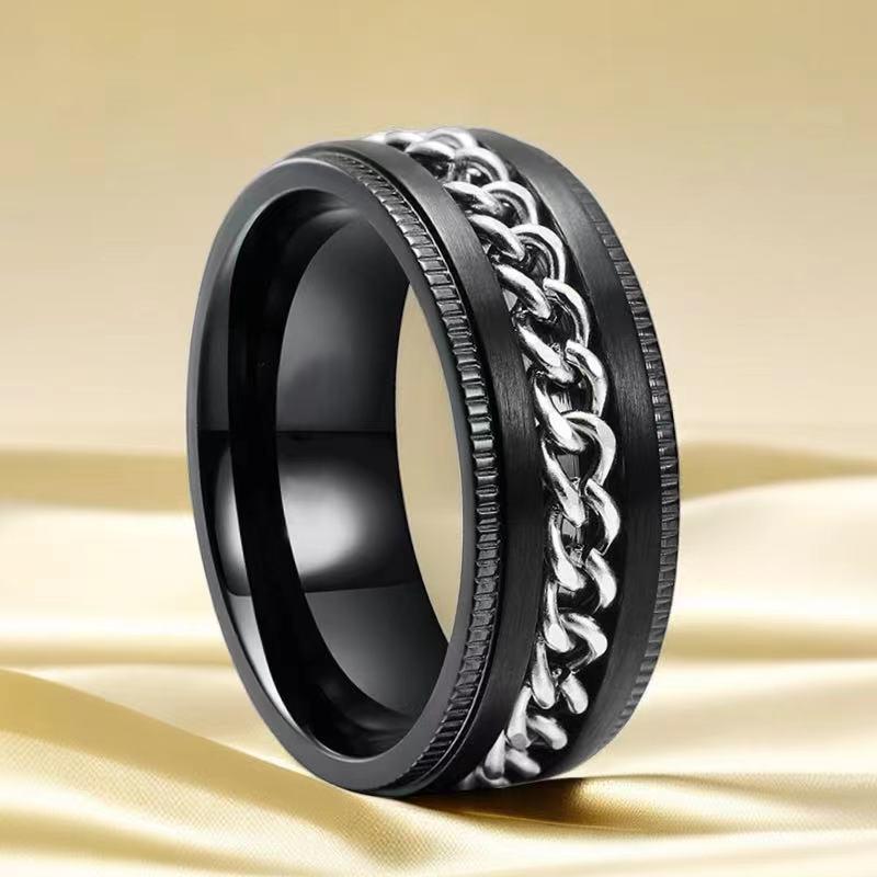 Herren Trendring aus Edelstahl - Langlebiges, nicht verblassendes Titanband