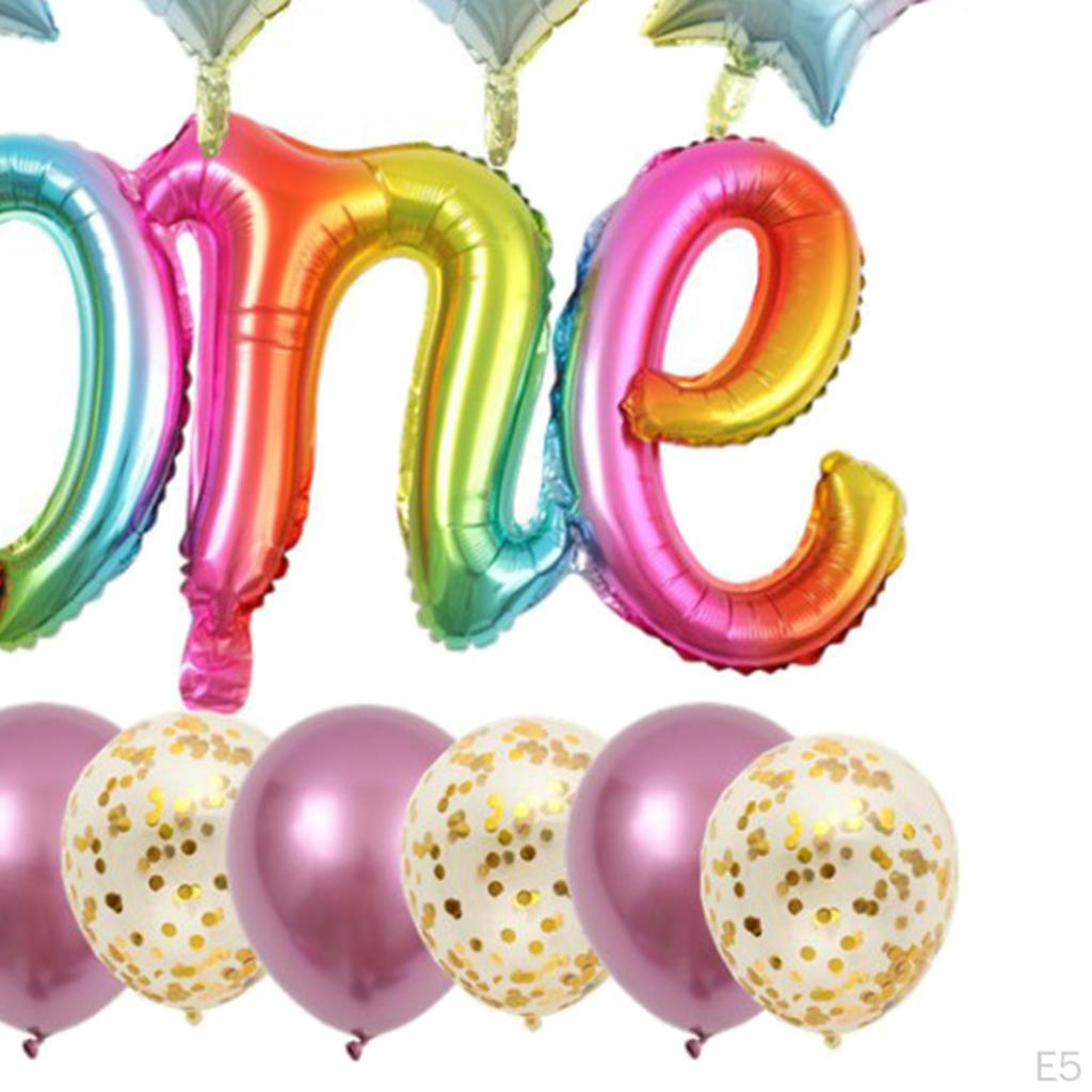Aluminum Latex Balloons Set 1st Birthday