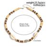 Ingemark Boho Coconut Husk Wooden Beads Conch Beads Chain Necklace for Men Summer Beach Vintage Adjustable Choker Daily Jewelry