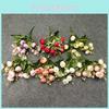 Floral Faux Camellia Arrangement Decor Silk Flowers Weddings Photography Props