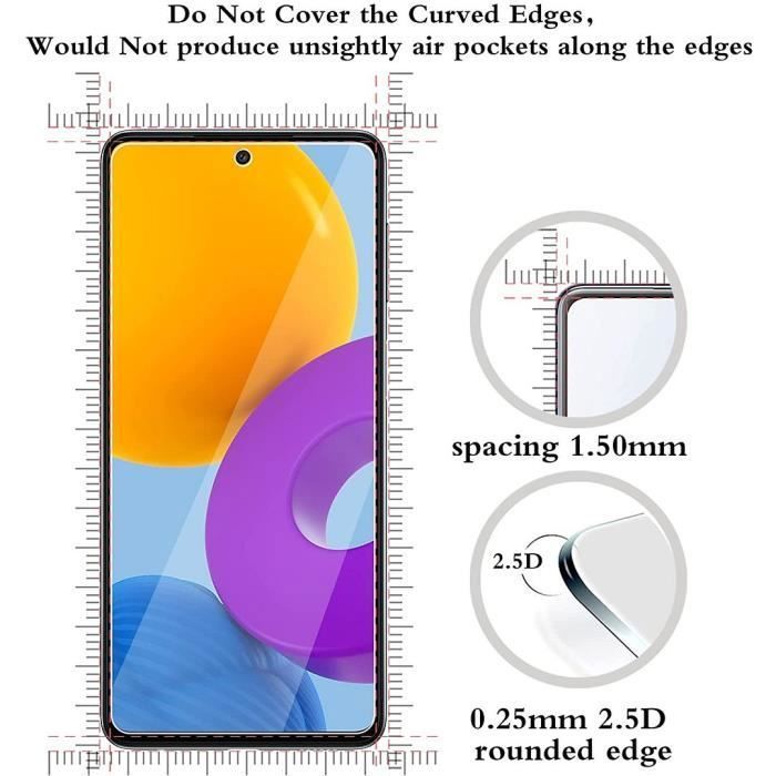 Verre trempé pour Samsung M52 5G (6.7”) - PROSHOP - Protection écran 9H - Anti-Rayures