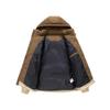 Men's Winter Hooded Cotton Jacket - European Size, Warm & Thick, Detachable Hood, Casual Style.