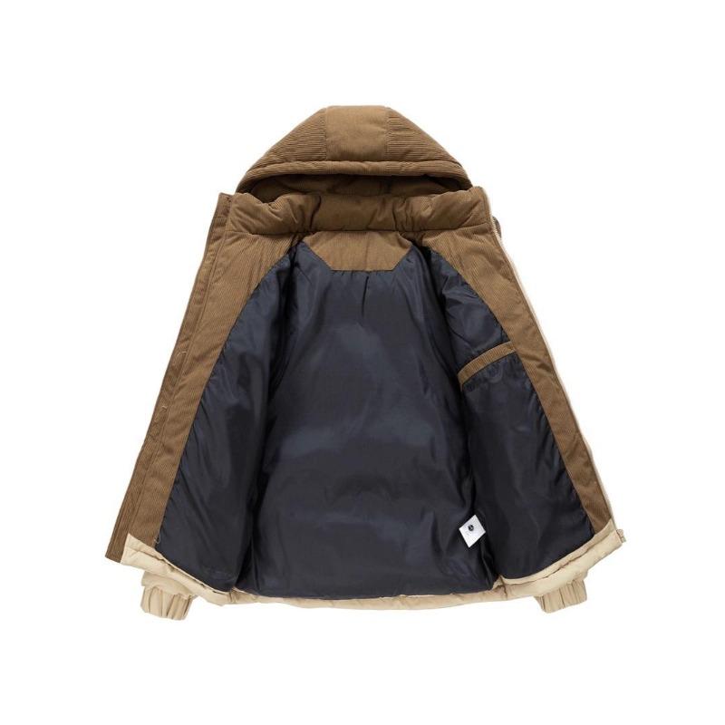 Men's Winter Hooded Cotton Jacket - European Size, Warm & Thick, Detachable Hood, Casual Style.