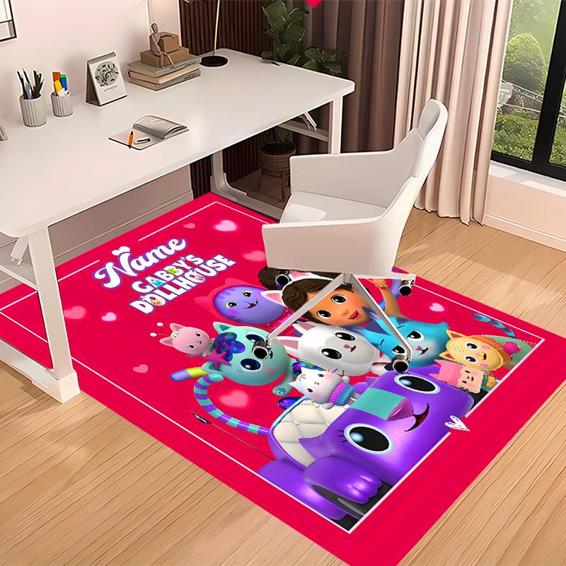 Custom personalization Gabby's Dollhouse Print Area Rug - Soft, Washable Non-Slip Indoor Mat,Living Room,Home&Office Decorative Rug