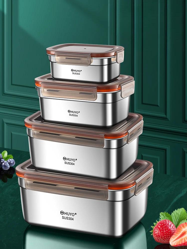 Potravinářská nerezová ocel 304 Udržuje čerstvost Obědový box Speciální do lednice Domácí ovoce Bento Uzavřená krabička Odolnost vůči vysokým teplotám