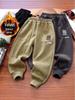 Boys' Plus Velvet Thickened Loose Sweatpants - Autumn/Winter 2025 Fashion
