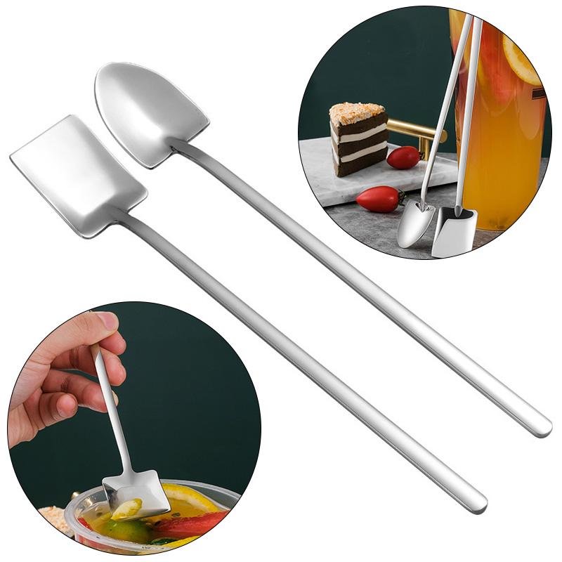 

1PC Coffee Stirring Spoon Teaspoons Kitchen supplies Long Handle Spoon Coffee scoop Fashion