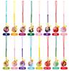 [Zune] Blume Chirimen Glocke (20 mm Durchmesser, 8 mm Durchmesser) Japanischer Chirimen Netsuke Anhänger Schlüsselanhänger Mittlere Glocke (3er Set (Weißes Indigo, Senf,