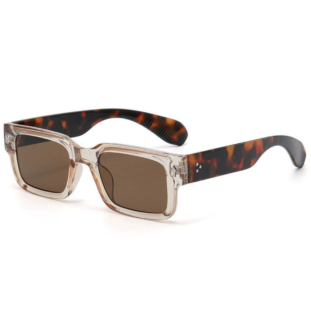 New square frame European and American cross-border sunglasses for men, personalized small frame trendy sunglasses 2346