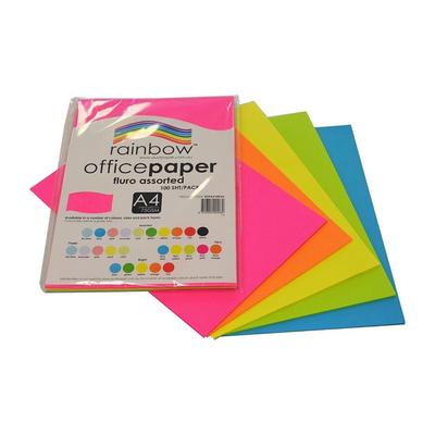 Rainbow A4 Kopierpapier 75gsm 100 Stück (Fluo-Farbe)