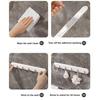 Ganci da parete autoadesivi per il bagno, installazione senza forature, 6 file di ganci portaoggetti per vestiti, cappelli, asciugamani, spazzola, multifunzionale, resistente, cucina