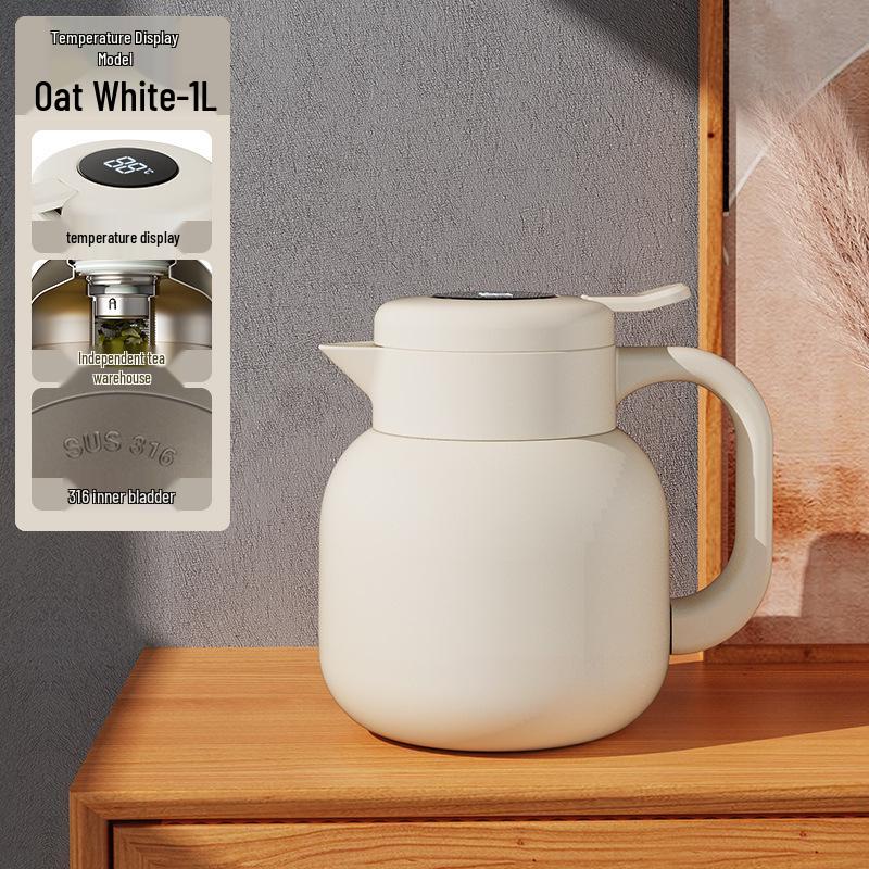 Large Capacity Insulated Stainless Steel Teapot with 316 Inner Liner - High Temperature Resistant for Home Use
