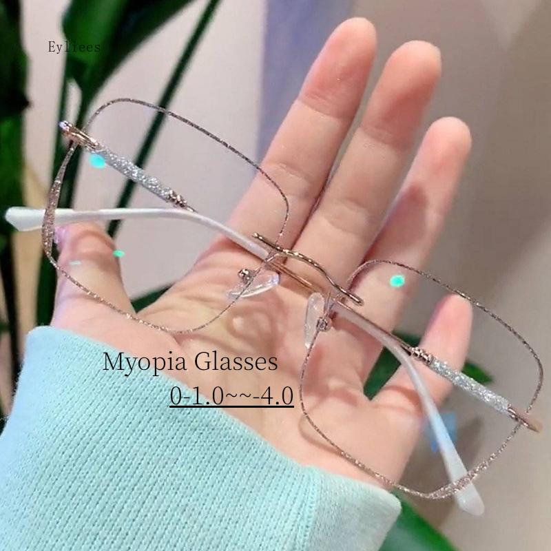 Fashion Korean Myopia Glasses for Men & Women Anti Blue Light Metal Frame Vintage INS Eyewear Student Compatible New