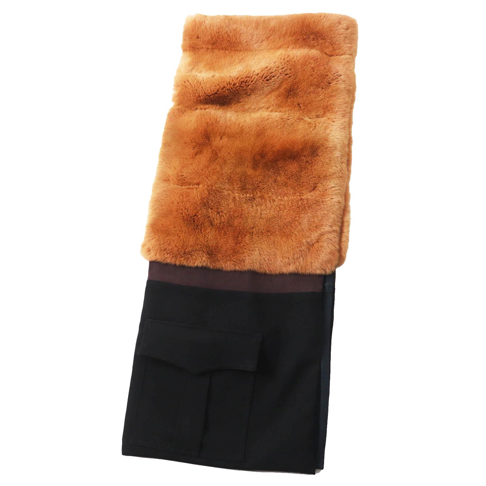 Excellent MARNI Stall Scarf with pockets/ Brown wool Women Used