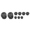 Black ABS Motorcycle Frame Hole Cover Plug Set for BMW