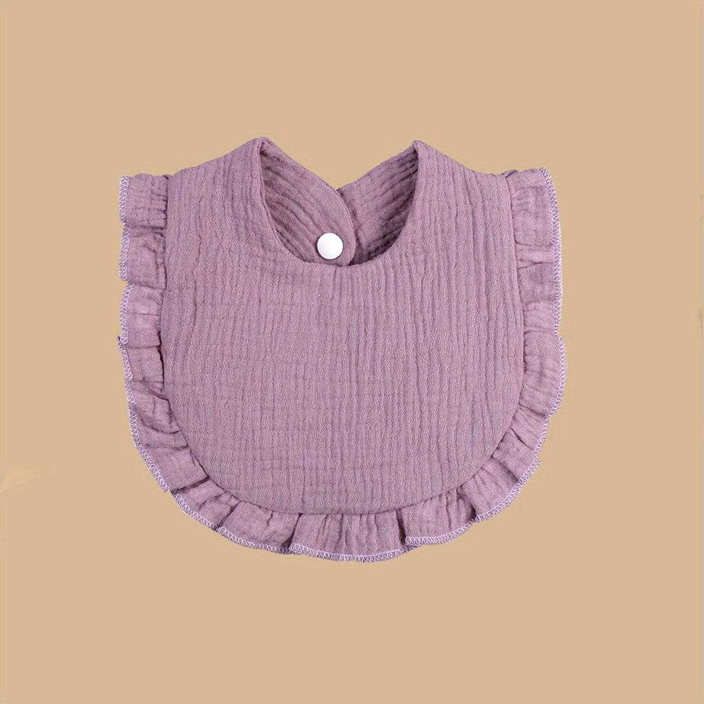 Květinový potisk Dětské bryndáčky Nastavitelné Zapínání Sliny Ručník Nařasený okraj Mušelín Bavlna Odříhnutí Tkaniny Duha A Grade Dívčí šátek na krmení