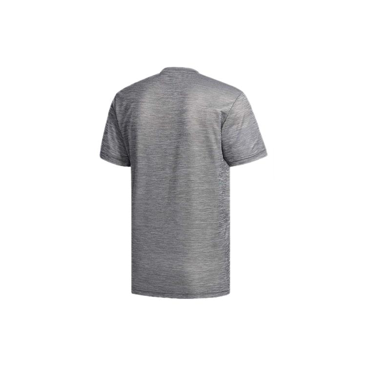 adidas T Shirts Men's Gray Crew Neck Moderate Straight Fit FL0323