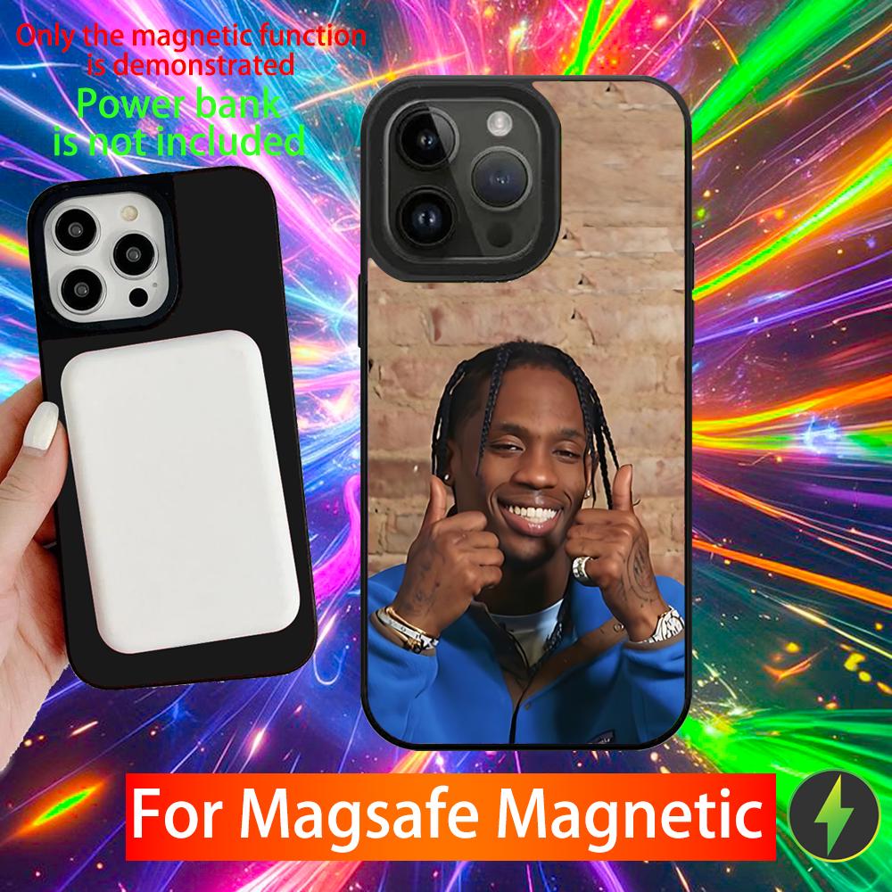 T-Travis Rapper S-Scott Phone Case For iPhone 16,15,14,13,12,11,Pro,Max,Plus,Mini,SE New Magsafe Magnetic Wireless Charging