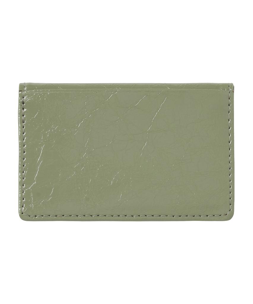Tooamo Vintage Fold Card Holder Olive [Cowhide]