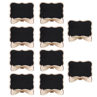 10Pcs Wooden Blackboard for Crafts Display Bar Desktop Message Wedding Decorations