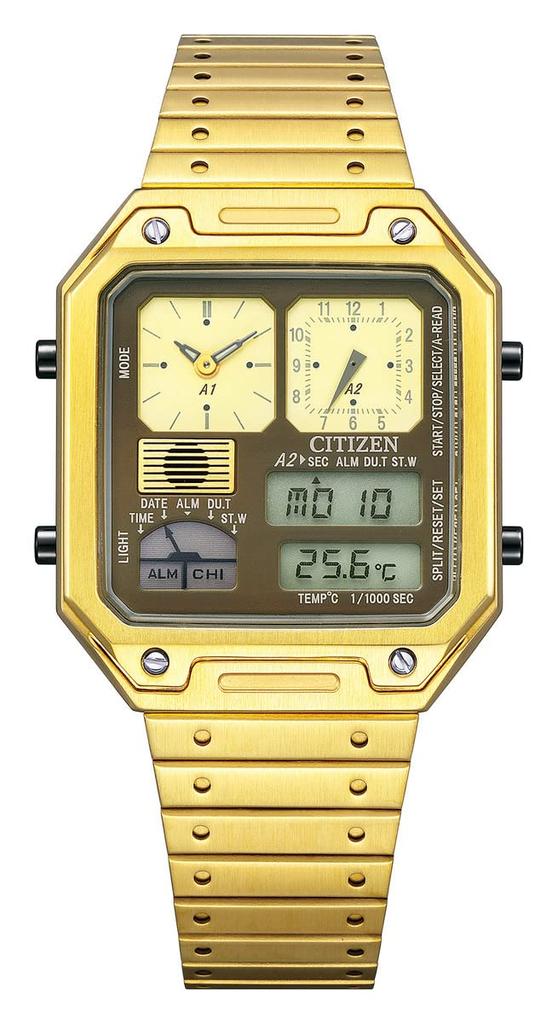 Citizen Record Label Thermo Sensor Limited and Reissue JG2122-60W Watch, Gold, Edition, Men's Women's,