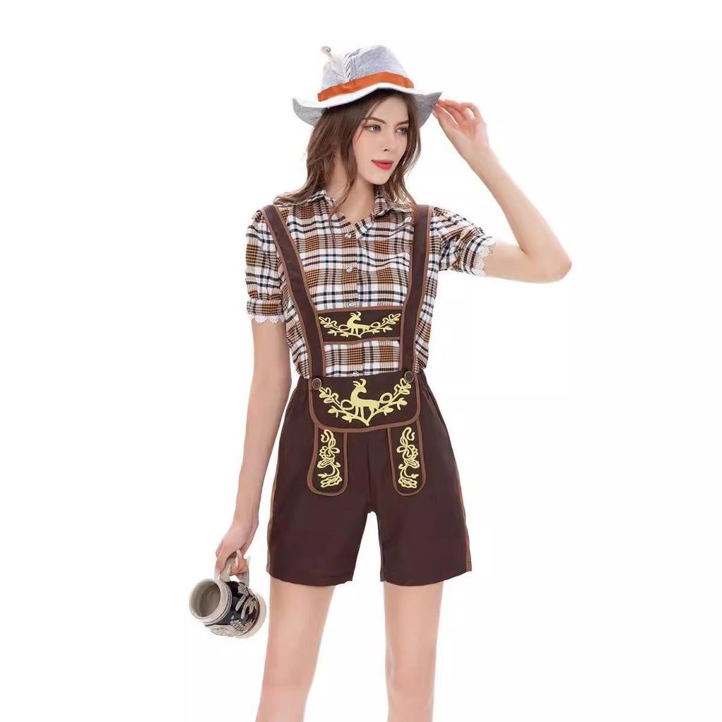 Dospělý Unisex Oktoberfest Lederhosen Kostýmový Set pro Pódiové Vystoupení