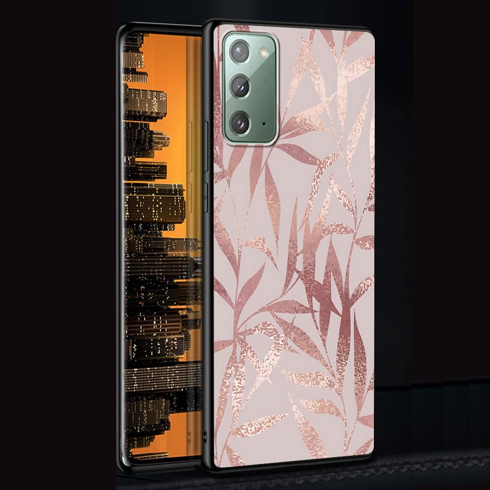 Rose Love Heart Gold Case for Samsung Galaxy Note 20 Ultra 10 Plus 9 8 TPU Phone Cover Note 10 Lite Soft Shell Funda Capa