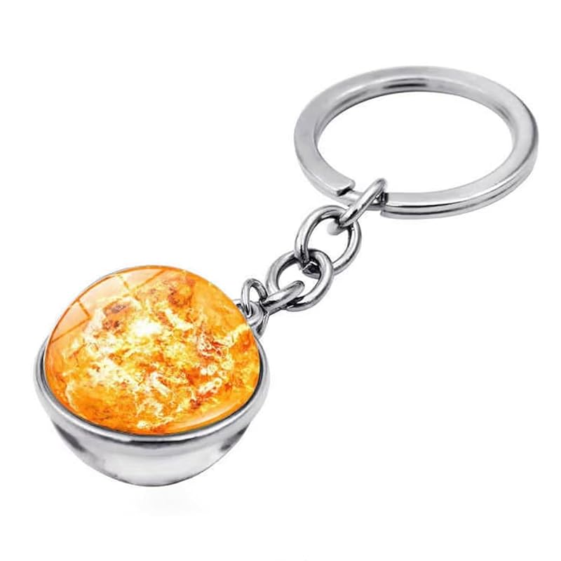 

[ALOHAMONI] planet key ring earth month solar planet universe galaxy world map globe vintage night light Luminous shine ball type key chain key ring